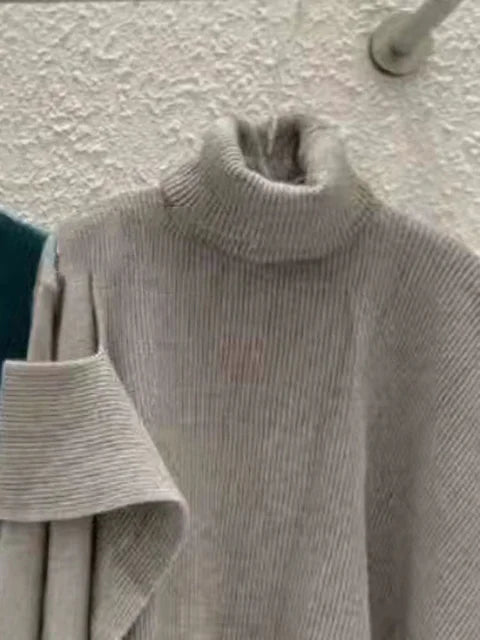 Women Suit Solid Turtleneck