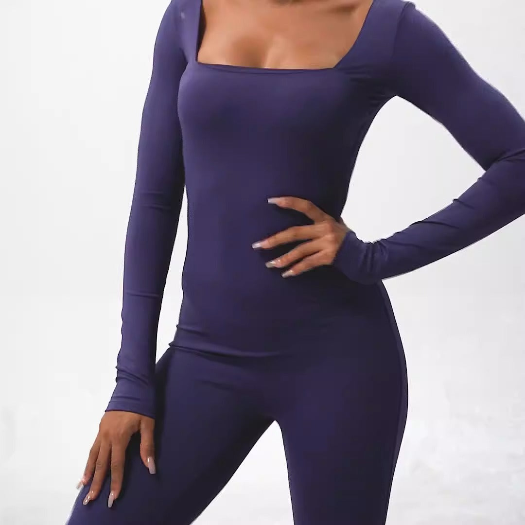 Tight-fitting long-sleeved yoga clothes