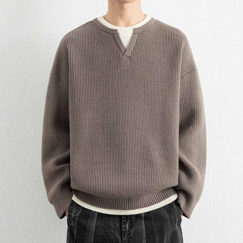 Faux Two-Piece Sweater