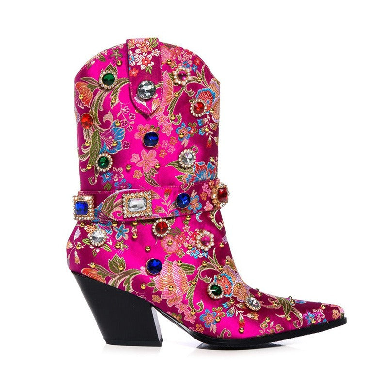 Women Gemstone-embellished Cowboy Boots