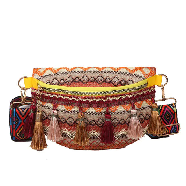 Boho Chic Fringed Crossbody Bag