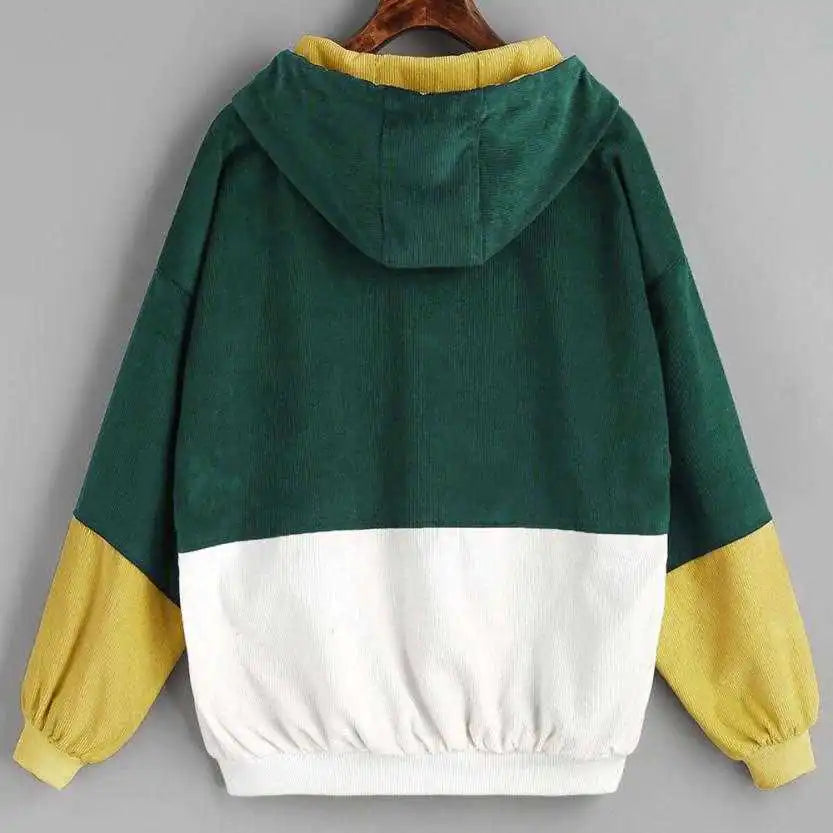 Chic Oversized Corduroy Patchwork Jackets