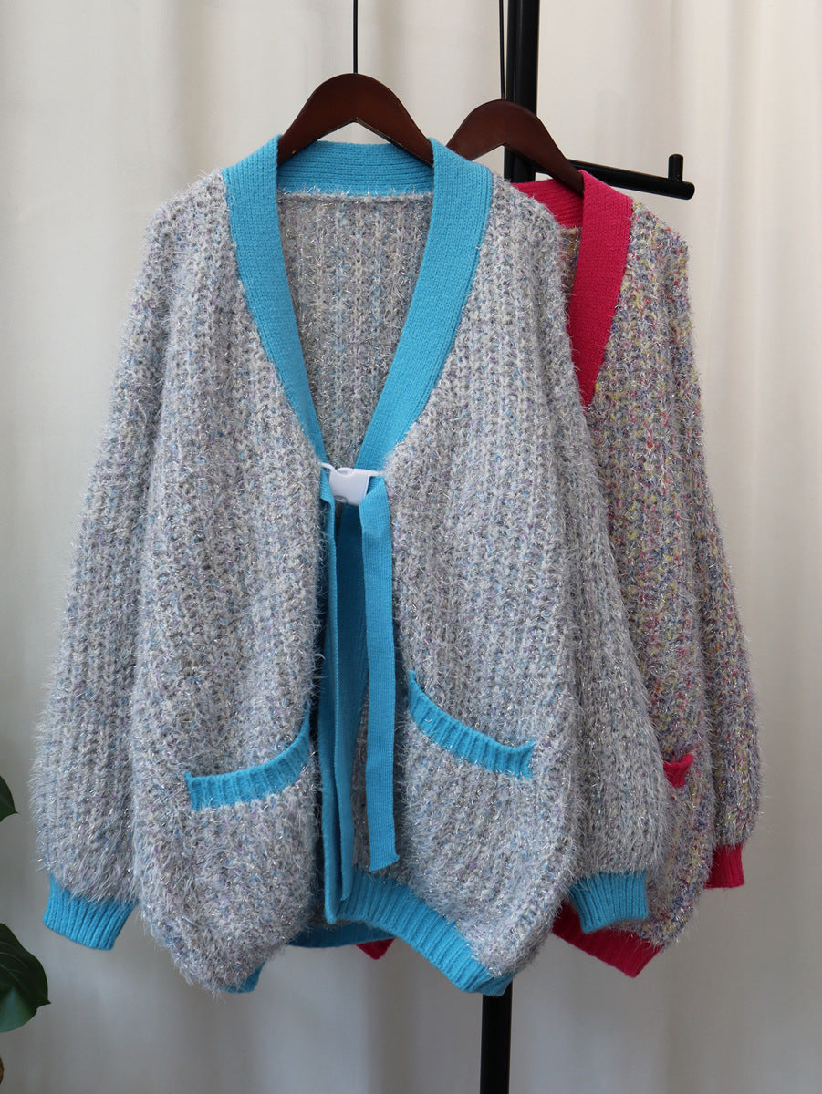 Fashion Contrast Colour Sweater