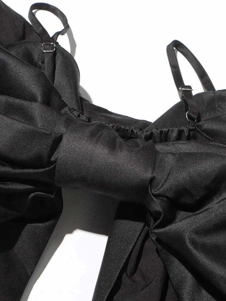 Solid Sexy Bowknot Vest