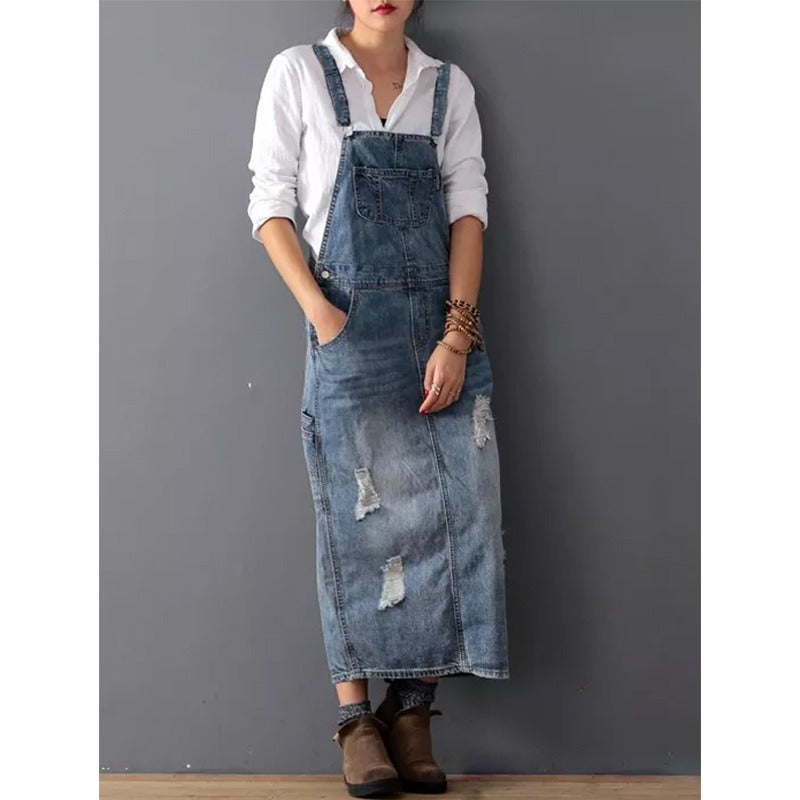 Cowboy skirt with holes and straps