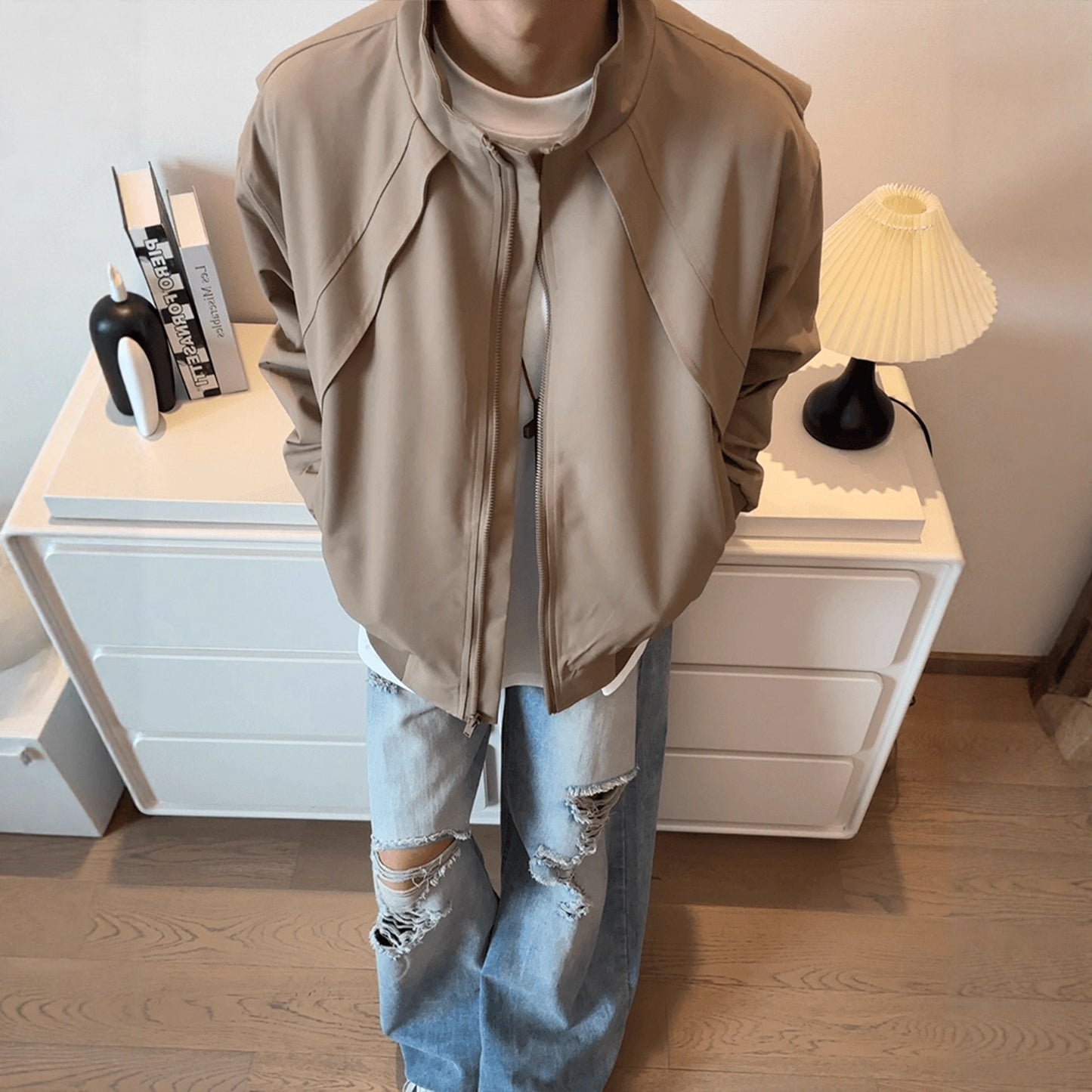 Deconstructed Patchwork Short Coat