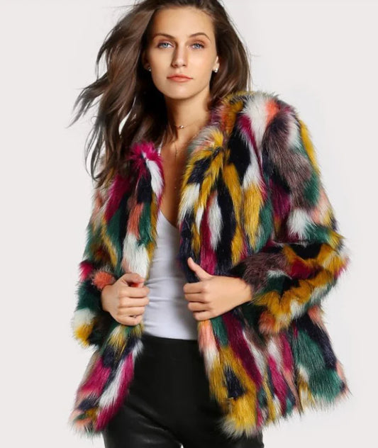Ladies Fashion Faux Fur Jackets