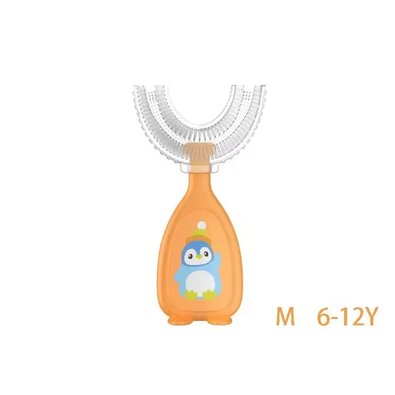 Kids Brush 360 Degree U-shaped Children's Toothbrush Health Soft Silicone Teeth Oral Care Cleaning Waterproof Teeth Whitening