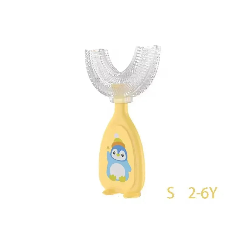 Kids Brush 360 Degree U-shaped Children's Toothbrush Health Soft Silicone Teeth Oral Care Cleaning Waterproof Teeth Whitening
