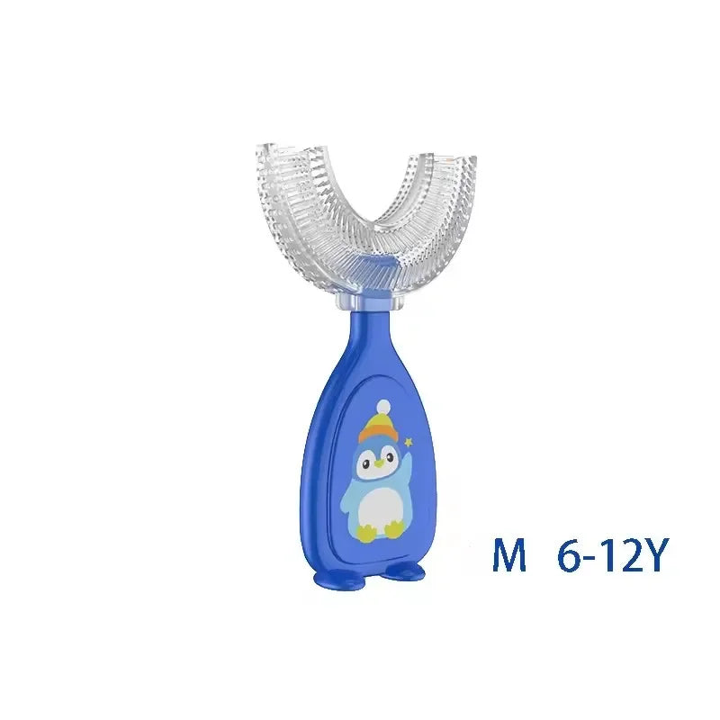 Kids Brush 360 Degree U-shaped Children's Toothbrush Health Soft Silicone Teeth Oral Care Cleaning Waterproof Teeth Whitening