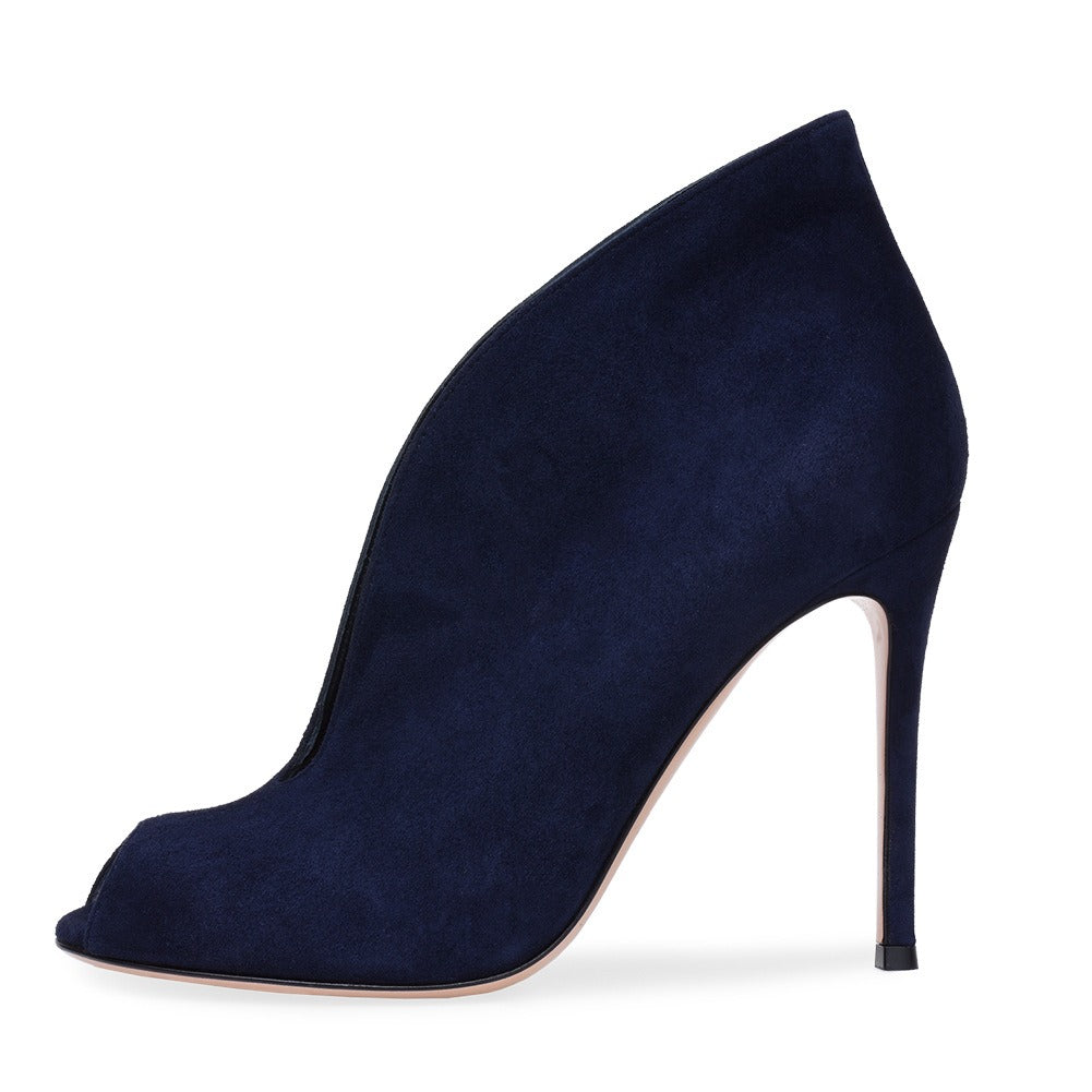 European and American Women's Open Toed Fish Mouth Ankle Boots