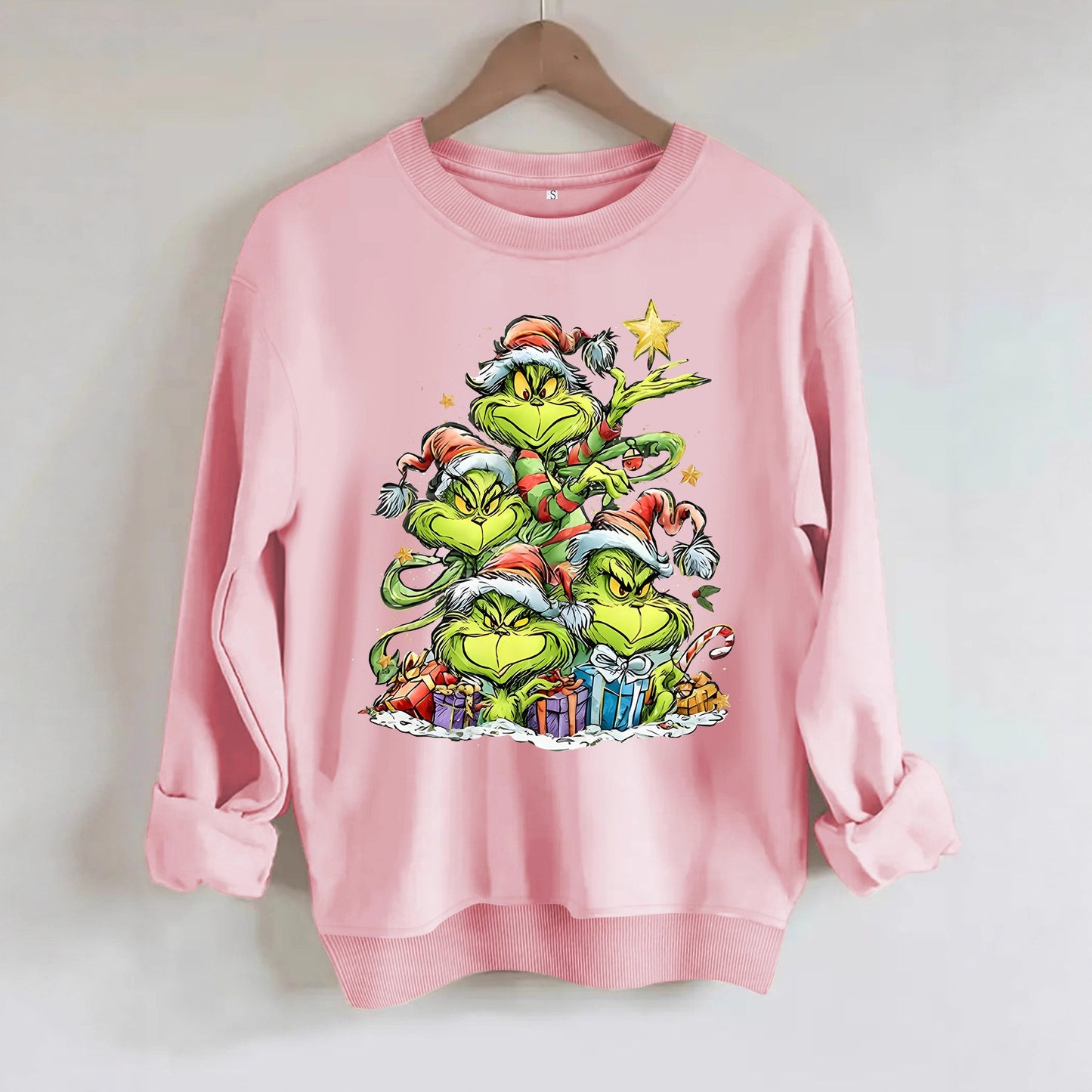 Long sleeved round neck shirt Grinch
