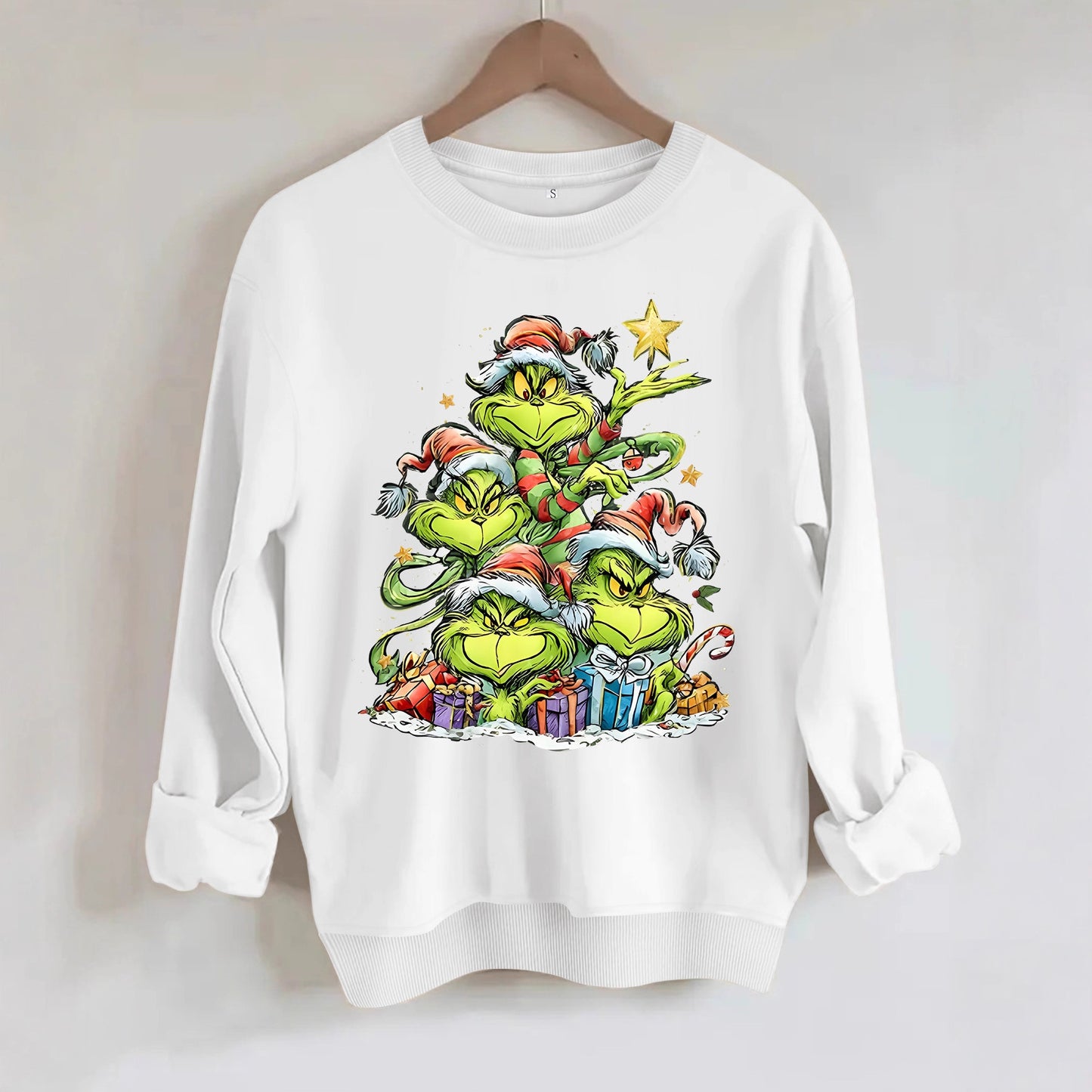 Long sleeved round neck shirt Grinch