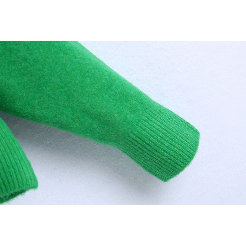 Women Fashion Solid Knit Sweater Top