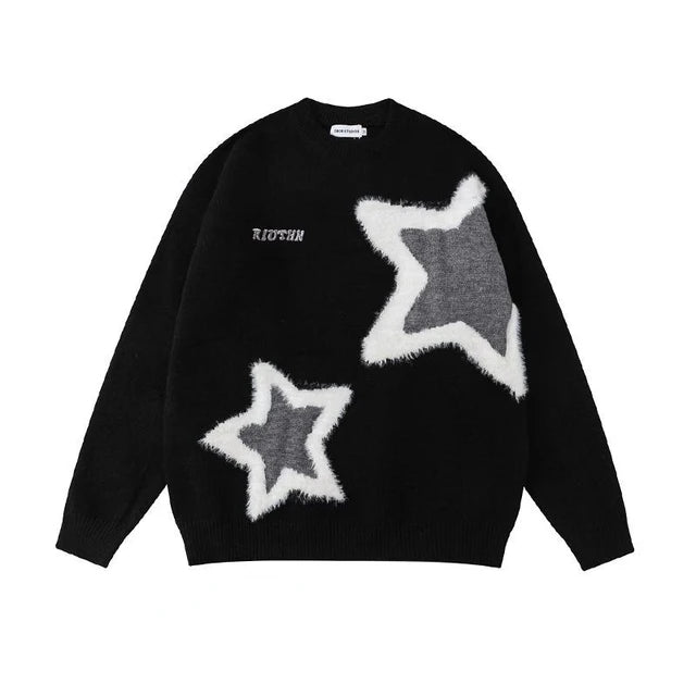 Star Flocked Sweater