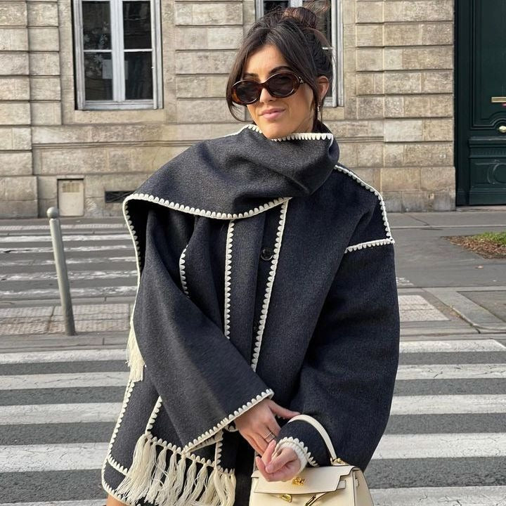Warm Coats With Scarf