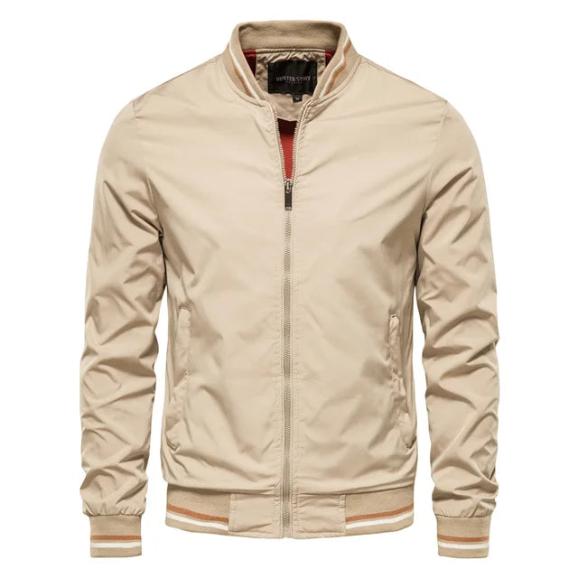 Brand Print Baseball Jacket