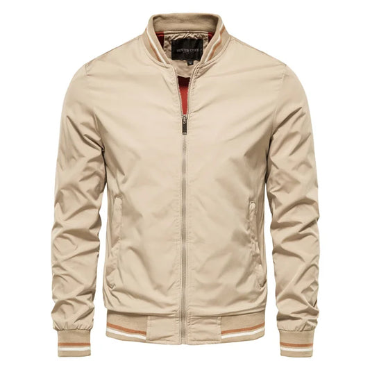 Brand Print Baseball Jacket