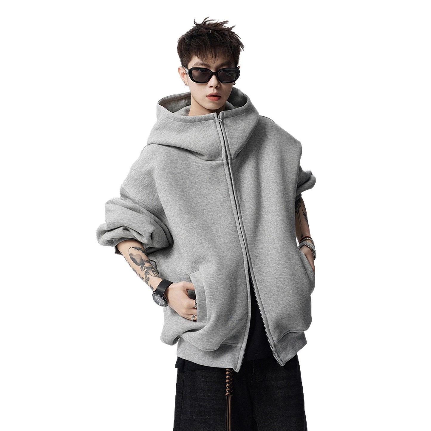 Style Heavyweight Hoodie for Men Casual Streetwear