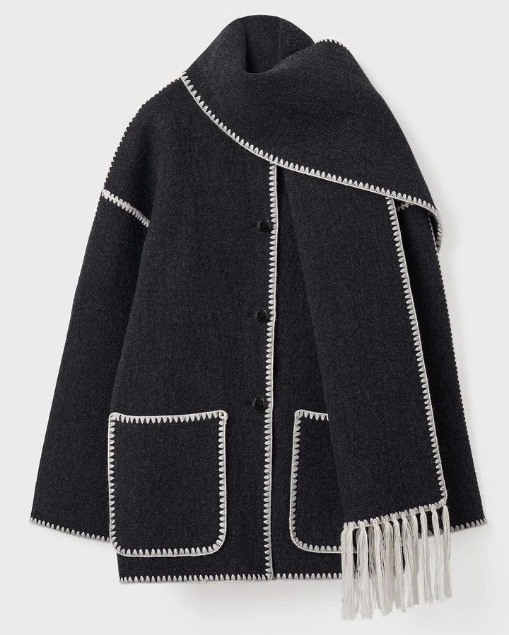 Warm Coats With Scarf