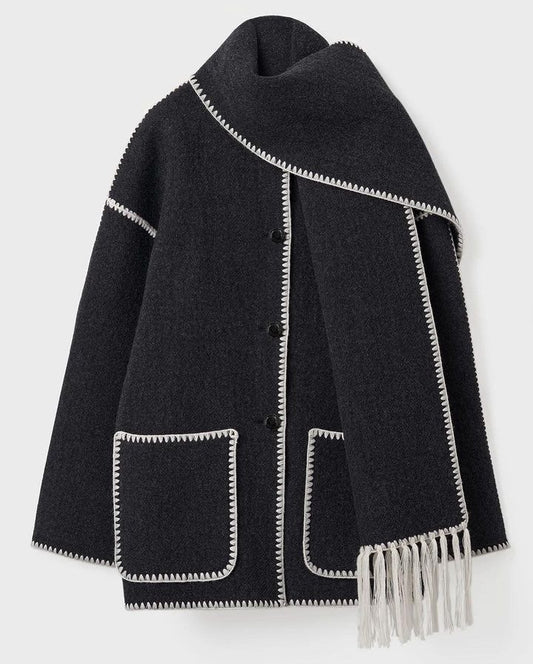 Warm Coats With Scarf