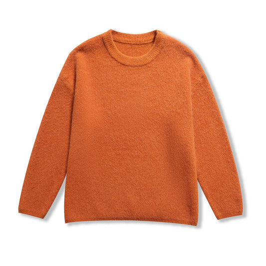Solid color warm and thick sweater
