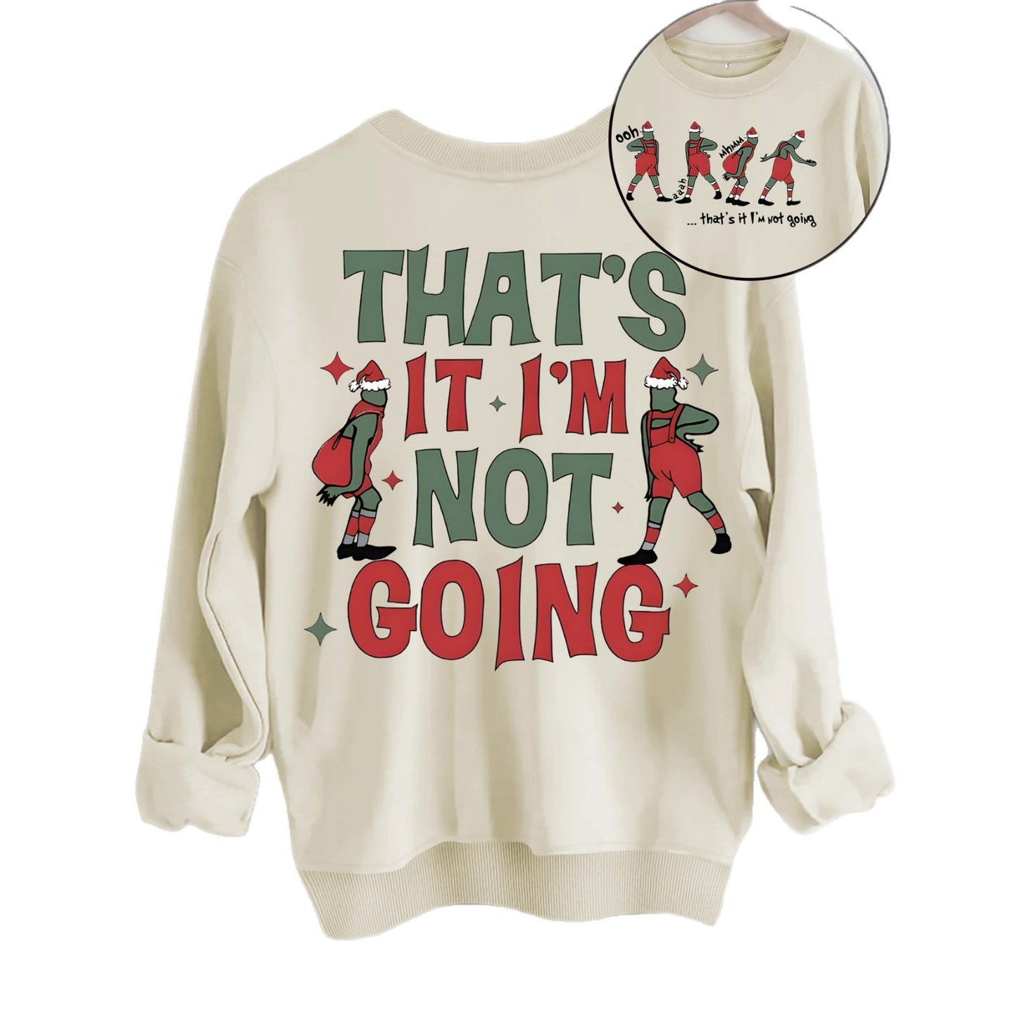 Cartoon Grinch printed hoodie