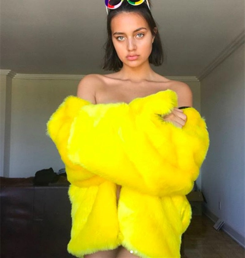 I AM Gia Faux Fur Coat