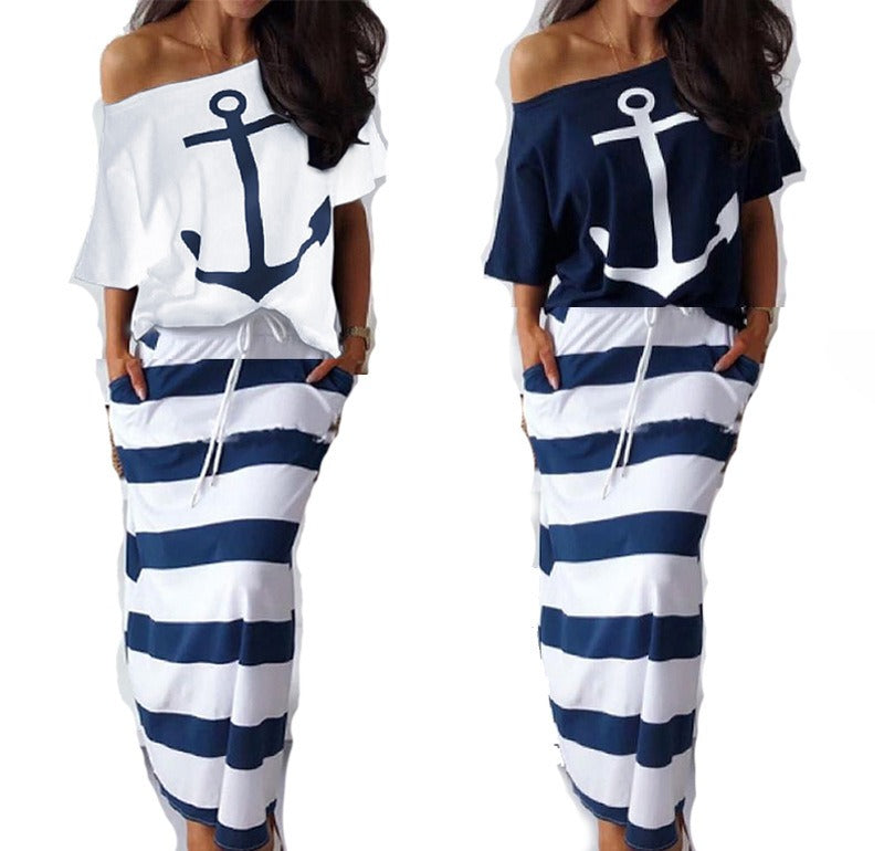 New European and American Navy Style Casual Set