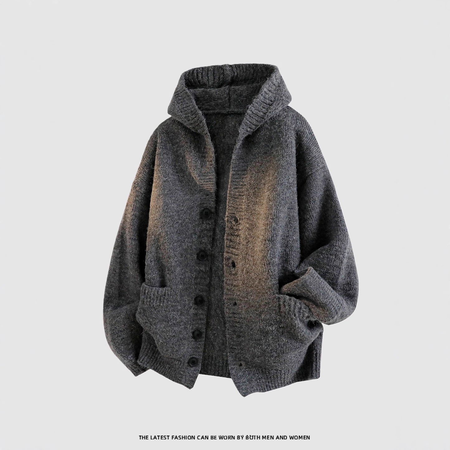Casual Hooded Knit Sweater Coat