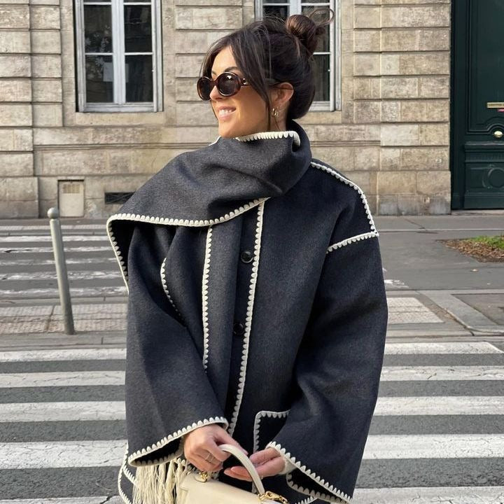 Warm Coats With Scarf