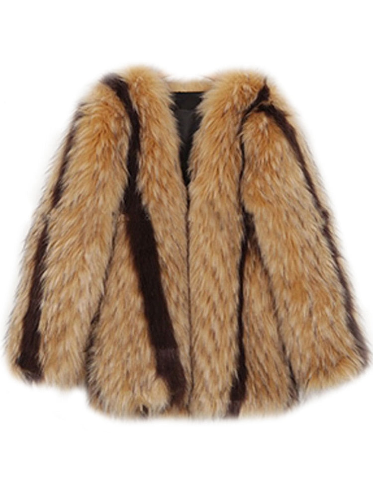 Fashion Women's Faux Fur Coat
