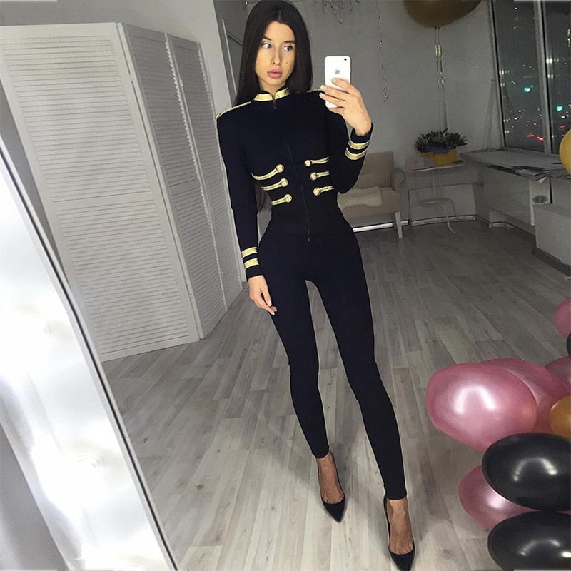 Elegant Long Sleeve Bandage Jacket