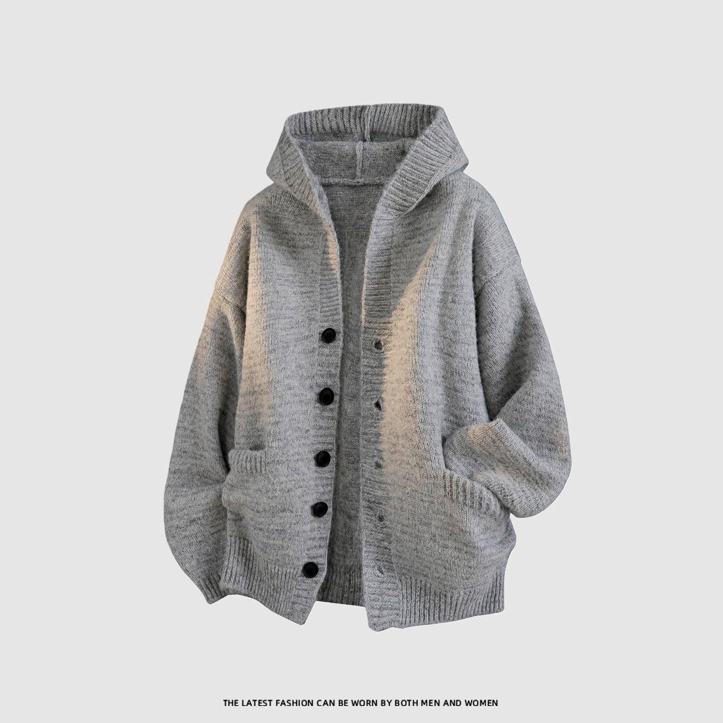 Casual Hooded Knit Sweater Coat