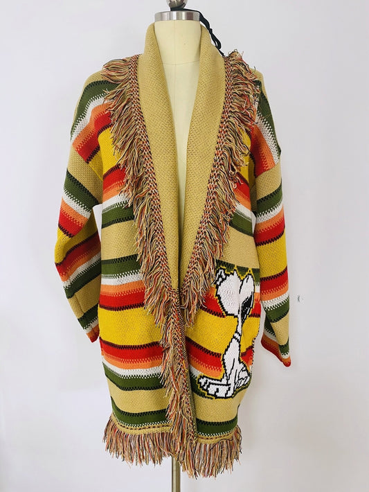 Rainbow Striped Sweater Cardigan