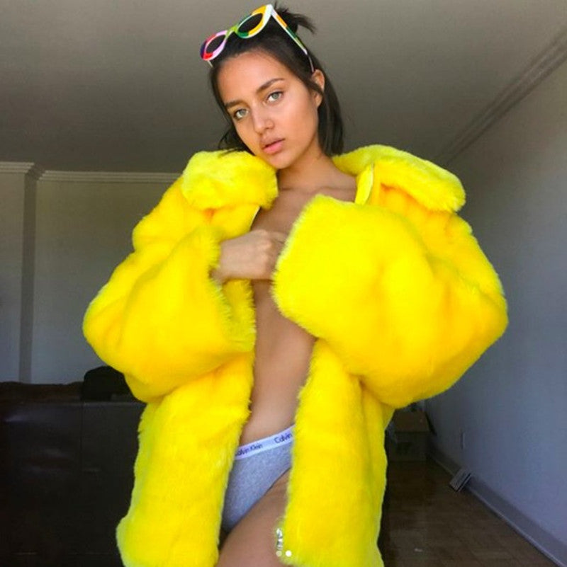 I AM Gia Faux Fur Coat