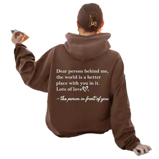 Hooded long sleeved sweatshirt loose fit