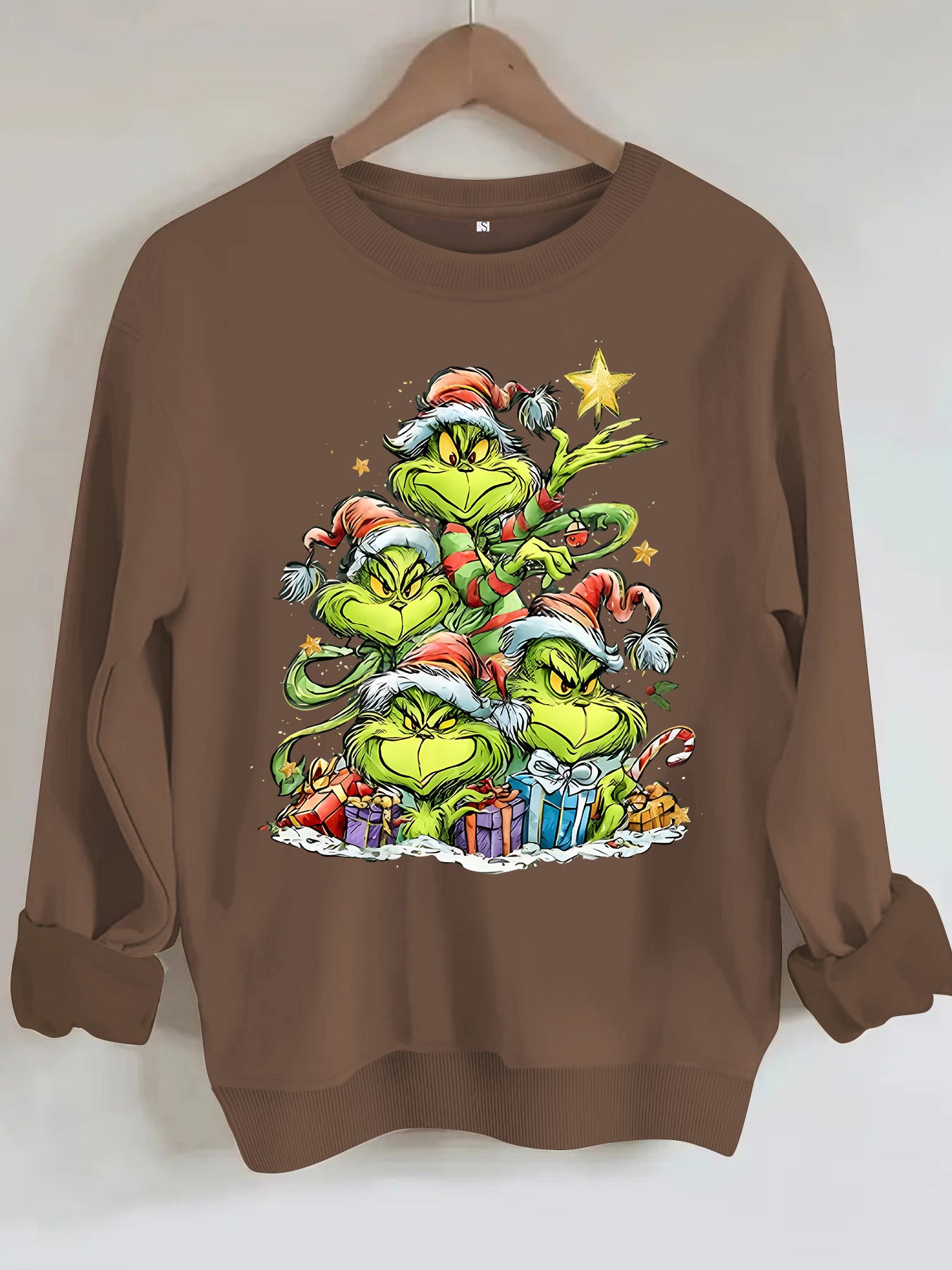 Long sleeved round neck shirt Grinch