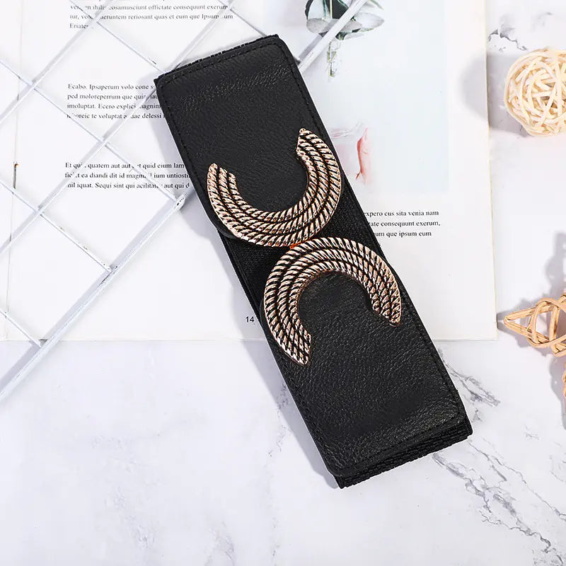 Fashionable Women's Stretch Wide Waist Belt for Dresses