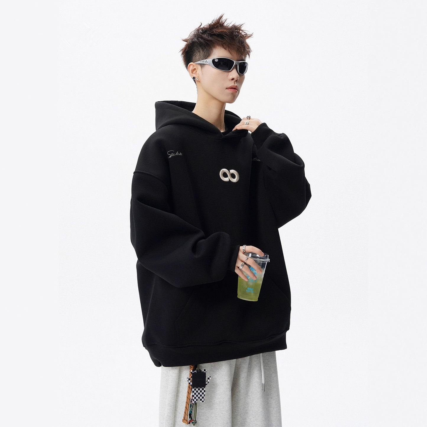 Heavyweight Vintage Letter Embroidery Hoodie