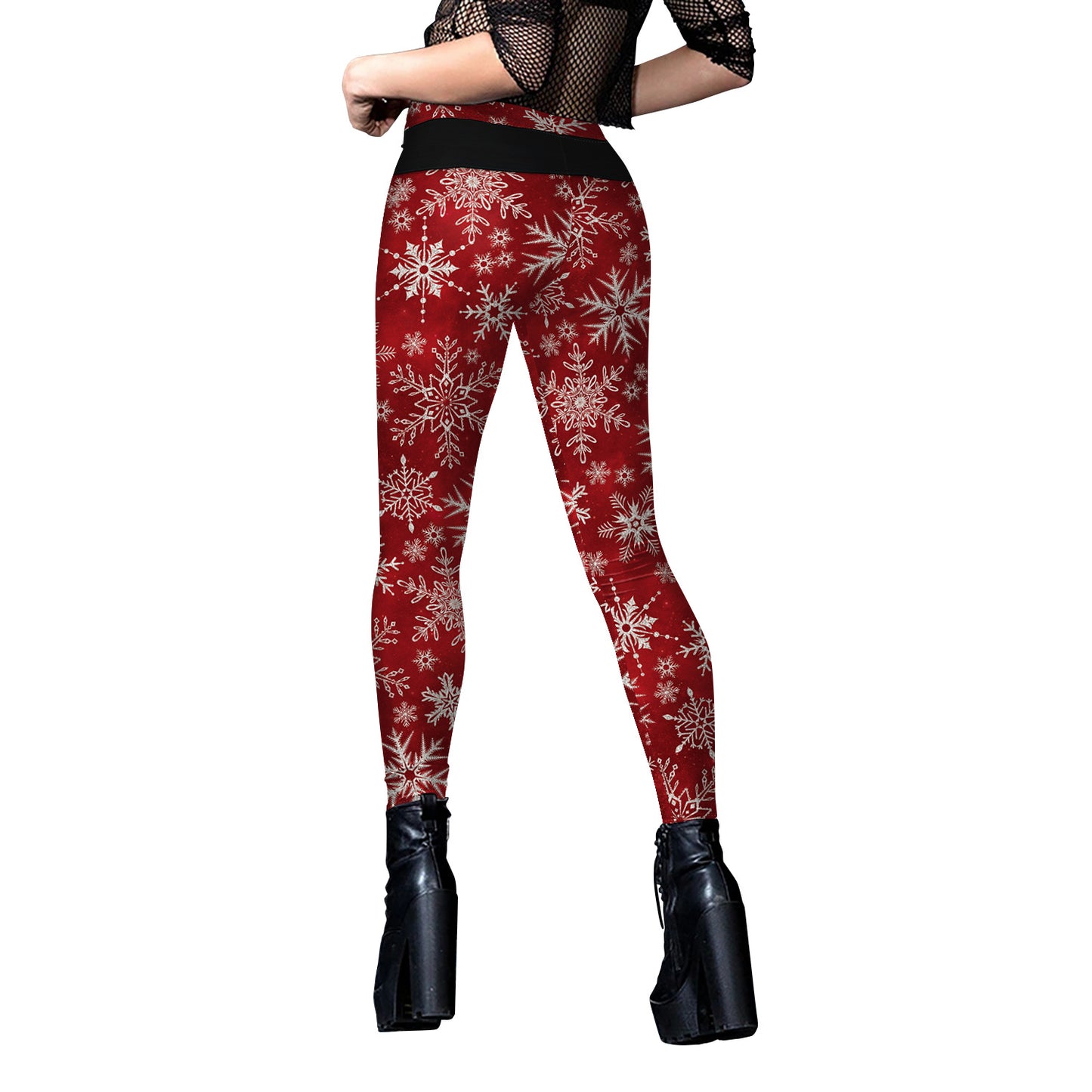 Christmas clothing snowflake tight yoga pants for women
