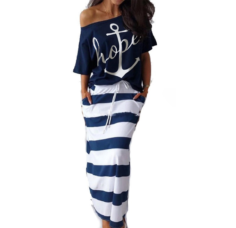 New European and American Navy Style Casual Set