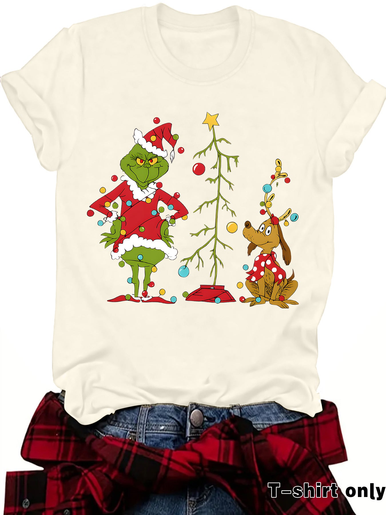 Cartoon Grinch fur monster printed hoodie