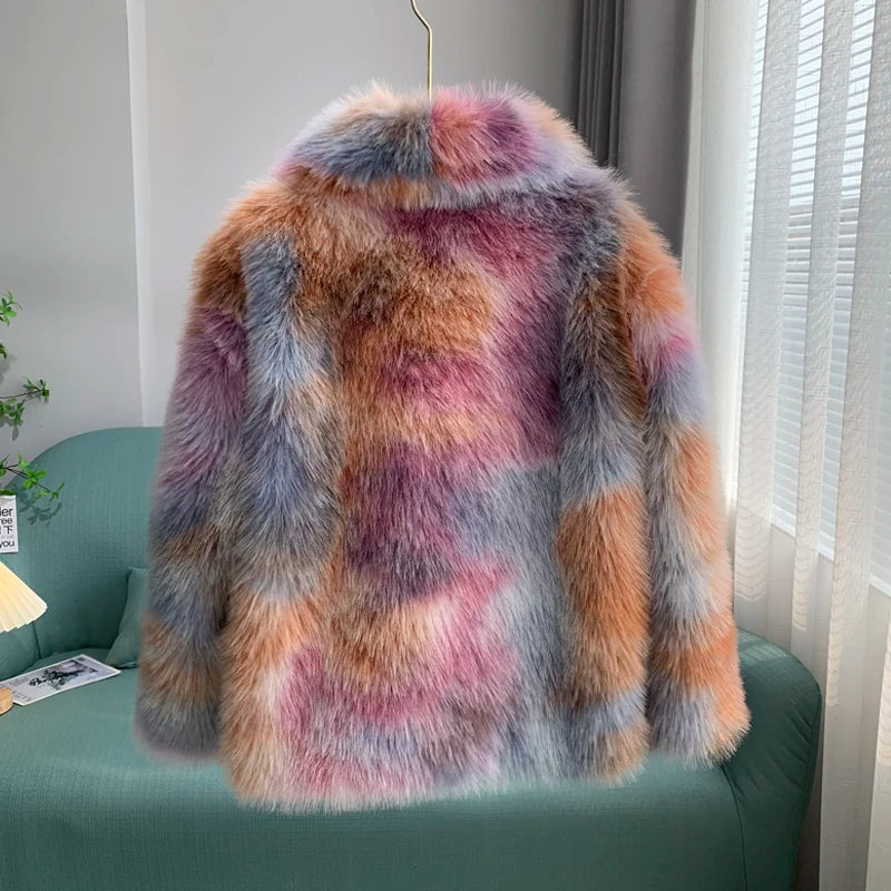 Winter  Faux Fox Fur Coat