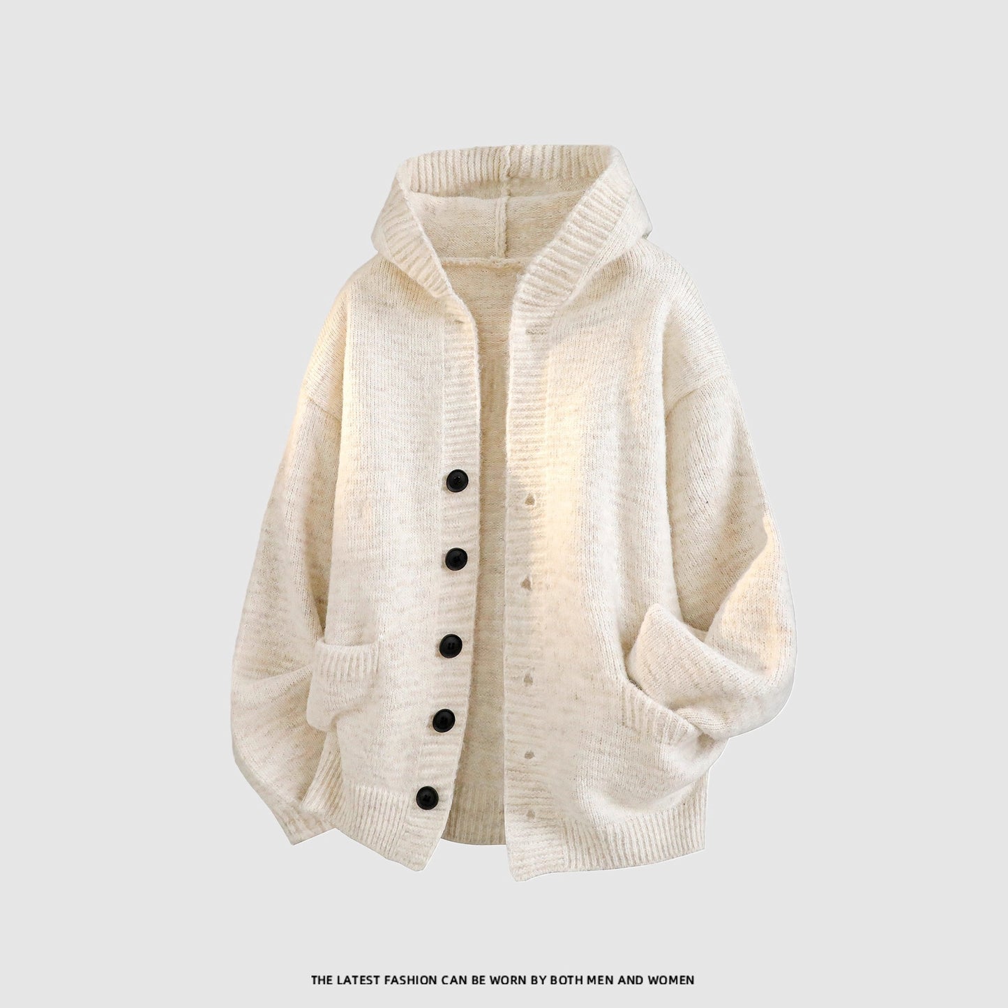 Casual Hooded Knit Sweater Coat