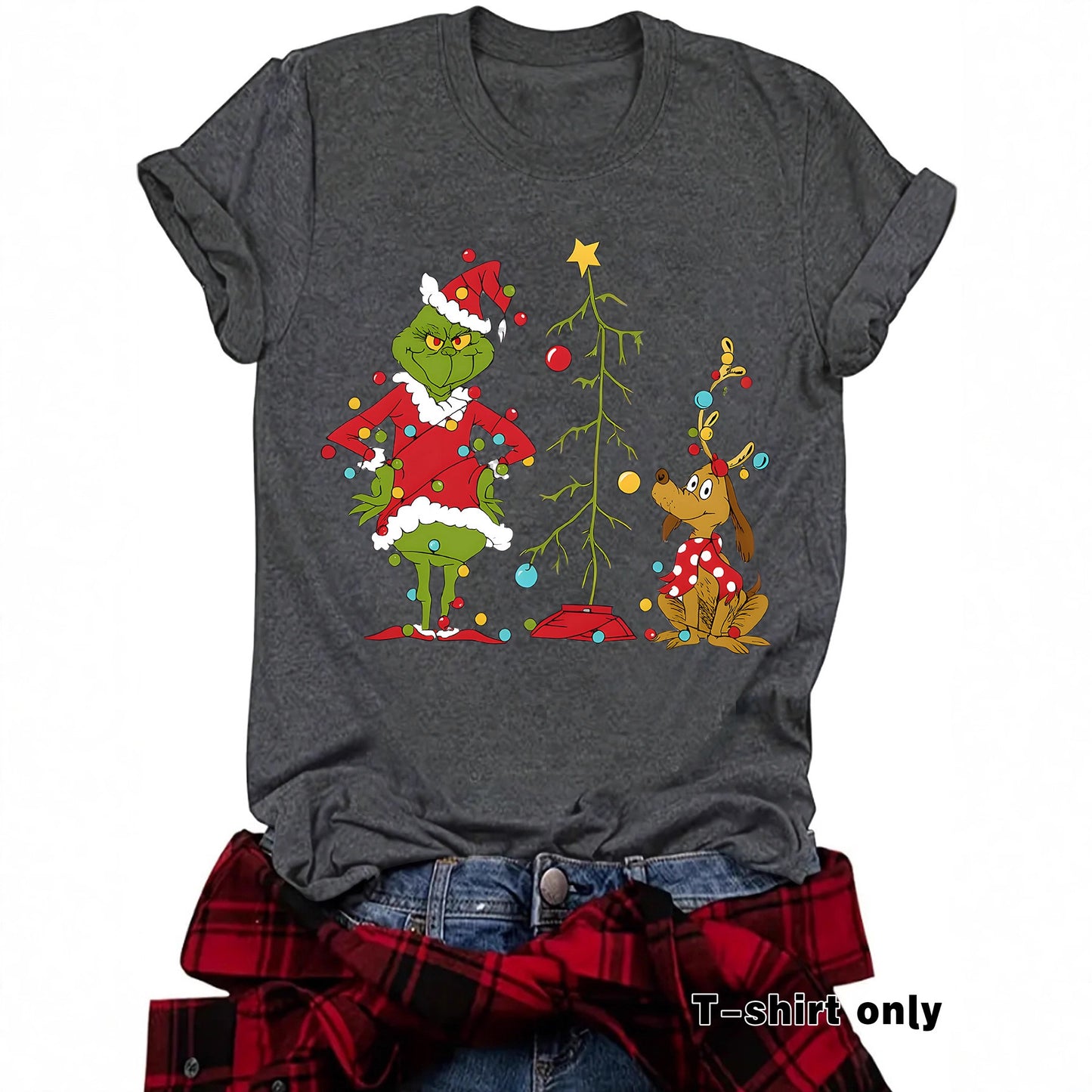 Cartoon Grinch fur monster printed hoodie