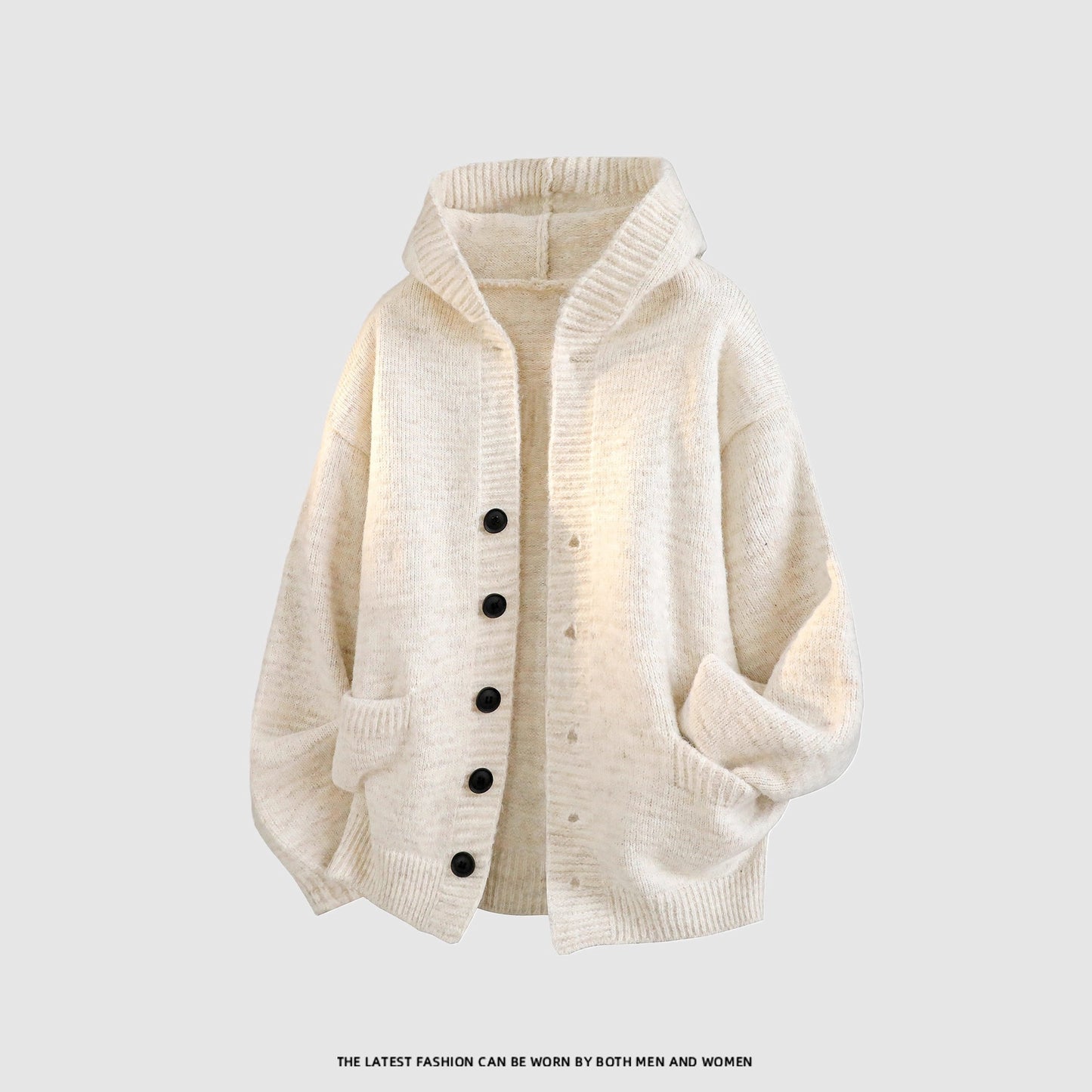 Casual Hooded Knit Sweater Coat