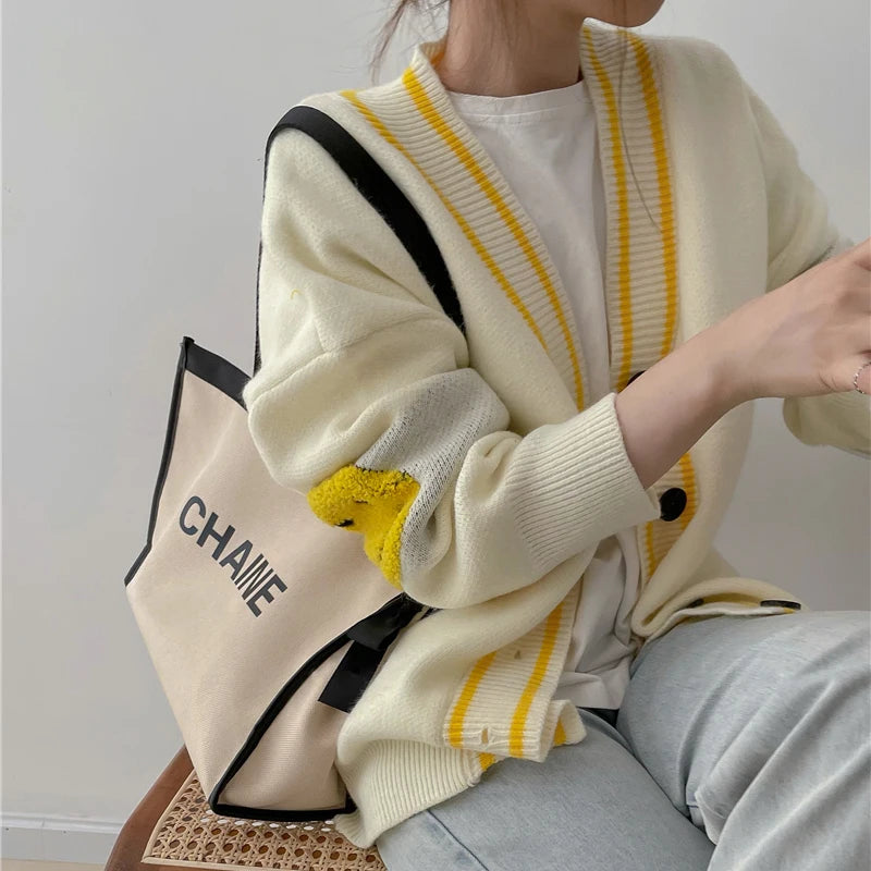 Women Oversized Thick Loose Knitted Cardigan