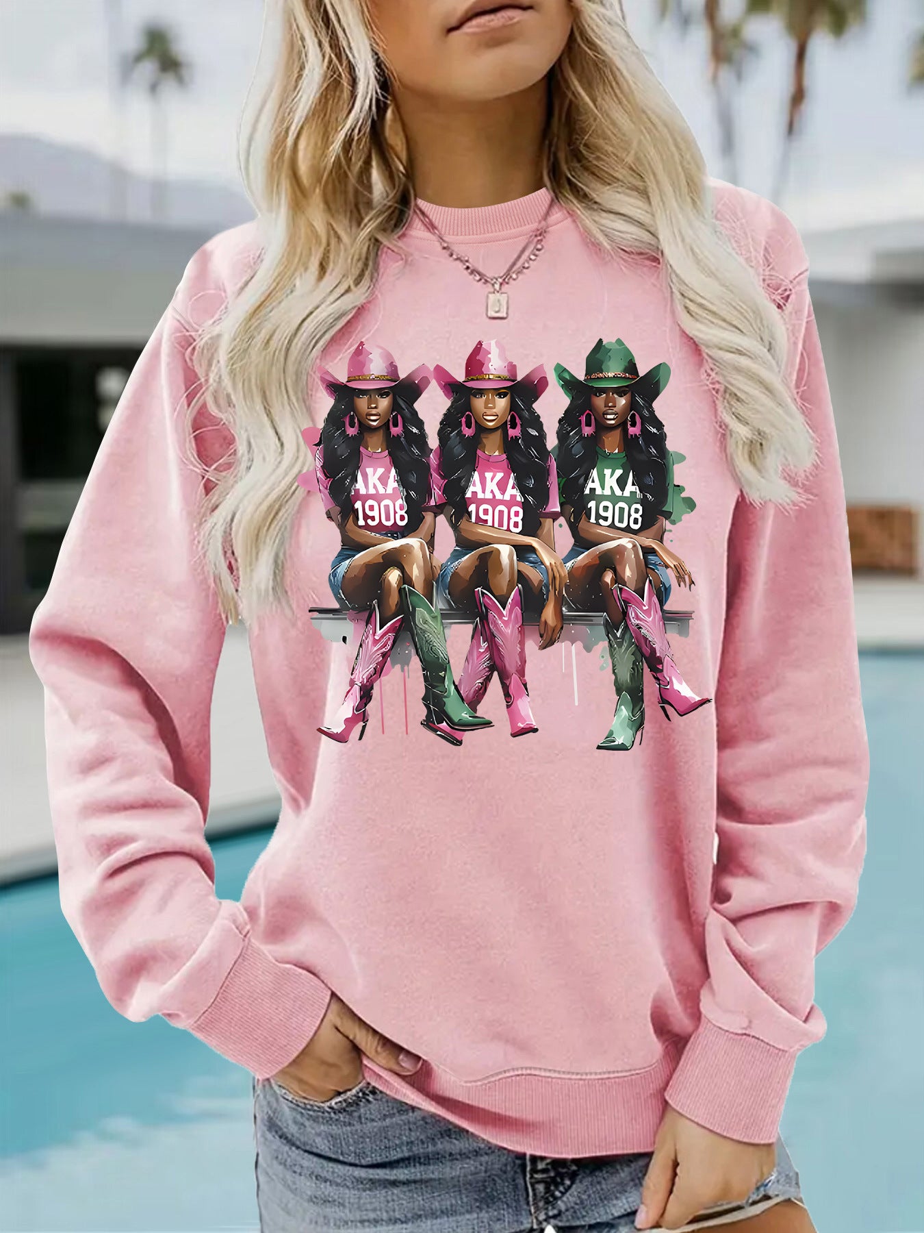 Cartoon Cowboy Girl Hoodie