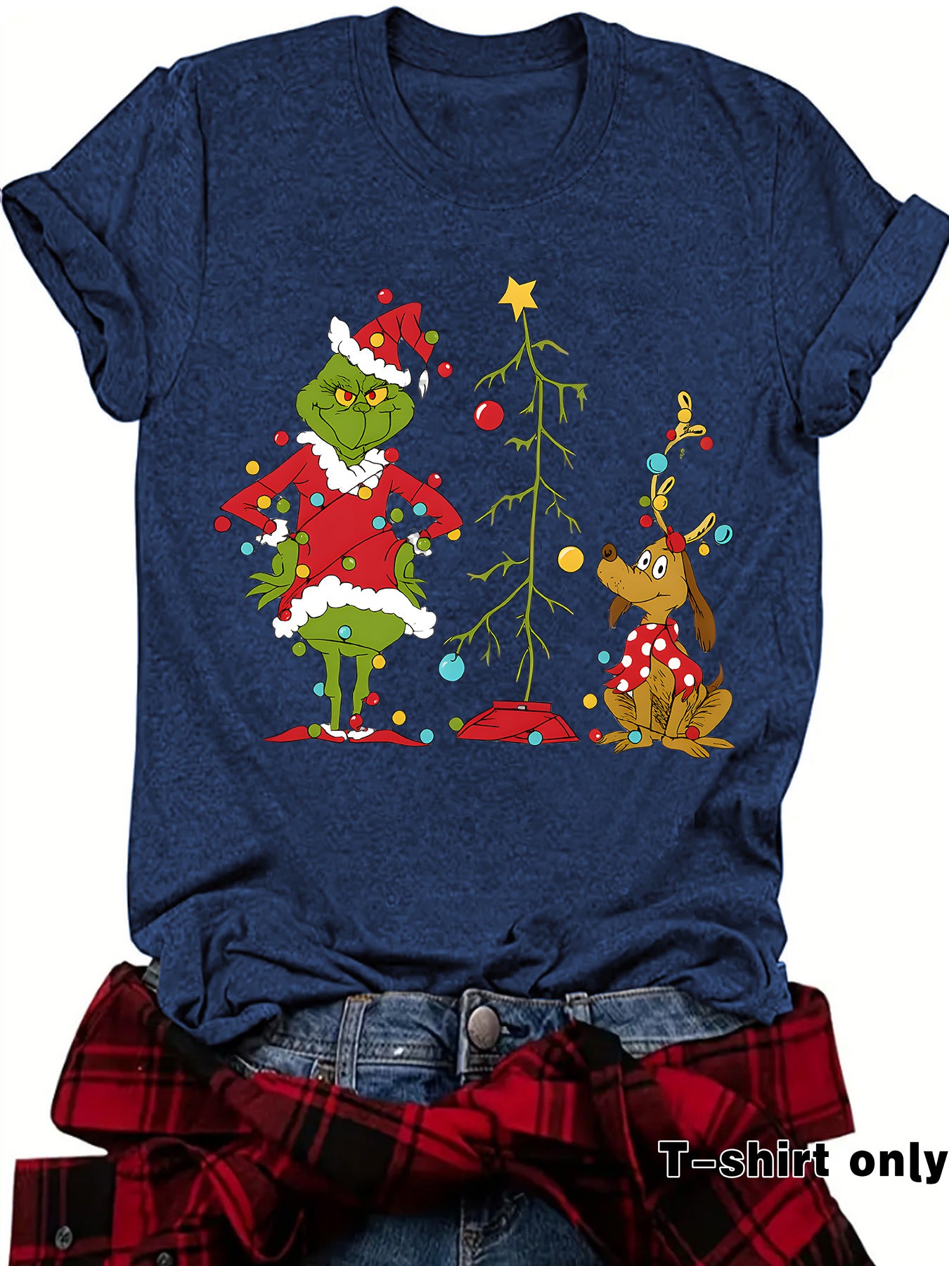 Cartoon Grinch fur monster printed hoodie